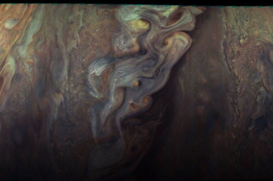 Planète Jupiter vue depuis la sonde Juno  1873d8550-1457591197640242-7288442023949593409-o