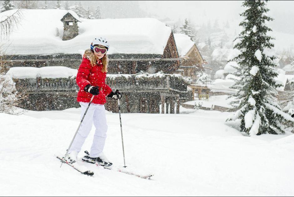 La princesse Elisabeth de Belgique skie à Verbier en Suisse, le 3 mars 2014