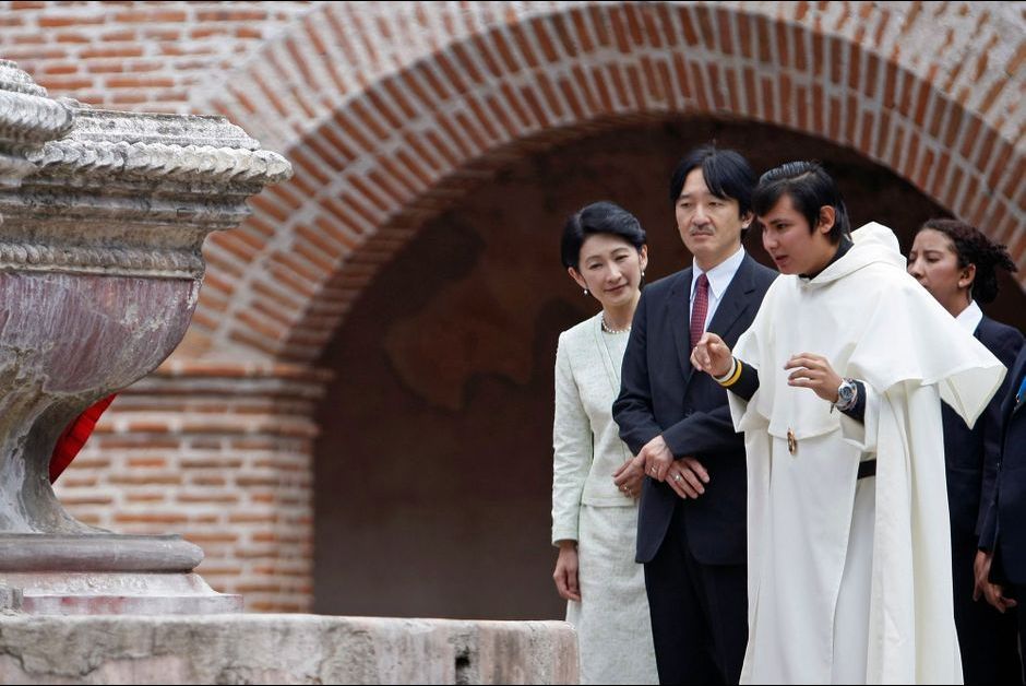 Le prince impérial du Japon Akishino et la princesse Kiko à Antigua le 3 octobre 2014